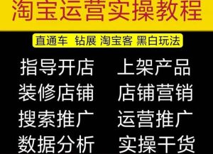 2023淘宝开店教程0基础到高级全套视频网店电商运营培训教学课程-云帆项目库