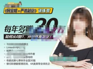 《阿宝姐×严选副业》训练营【Plus版】12期，帮助你找准适合自己的副业，开启斜杠人生-云帆项目库