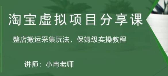 淘宝虚拟整店搬运采集玩法分享课：整店搬运采集玩法，保姆级实操教程-云帆项目库
