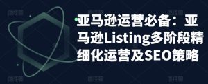 亚马逊运营必备：亚马逊Listing多阶段精细化运营及SEO策略-云帆项目库