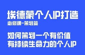 埃德蒙普通人都能起飞的个人IP策划课,如何策划一个优质个人IP-云帆项目库
