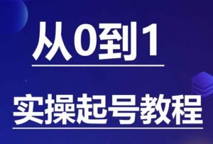 石野·小白起号实操教程,掌握各种起号的玩法技术,了解流量的核心-云帆项目库