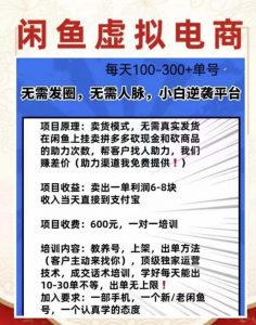 外边收费600多的闲鱼新玩法虚似电商之拼多多助力项目,单号100-300元-云帆项目库