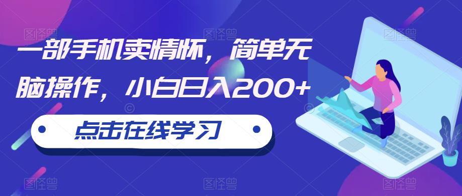 一部手机卖情怀，简单无脑操作，小白日入200+【揭秘】-云帆项目库