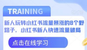 新人玩转小红书流量暴涨的8个野路子,小红书新人快速流量破局-云帆项目库