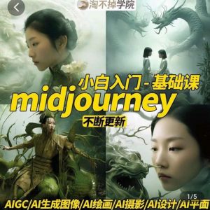 淘不掉学院·midjourney小白入门基础，​AI摄影+AI设计+AI绘画-AIGC作图-云帆项目库