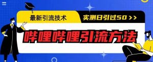 最新引流技术，哔哩哔哩引流方法，实测日引50人【揭秘】-云帆项目库