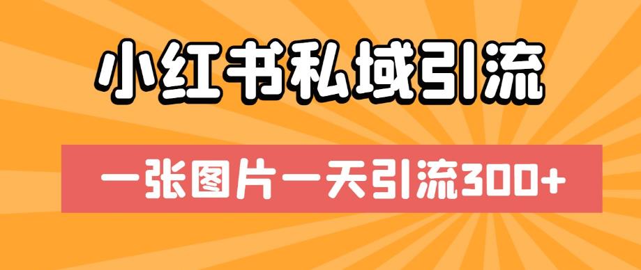 小红书私域引流，一张图片一天引流300+【揭秘】-云帆项目库