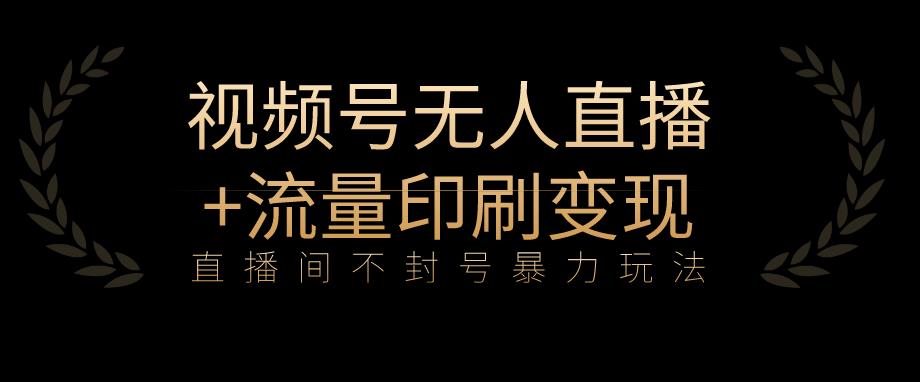 全网首发视频号不封号无人直播暴利玩法+流量印刷机变现，日入1000+【揭秘】-云帆项目库