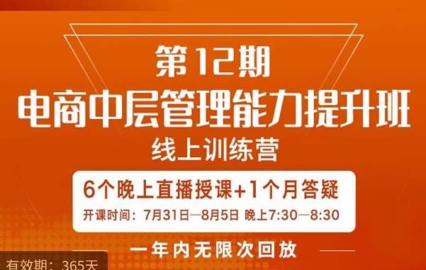 陈少珊·电商中层管理能力提升班，学习对象-电商公司各个岗位的主管，20人人以内的电商公司老板-云帆项目库