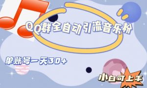 QQ群全自动引流音乐粉，单账号一天轻松引流30+-云帆项目库