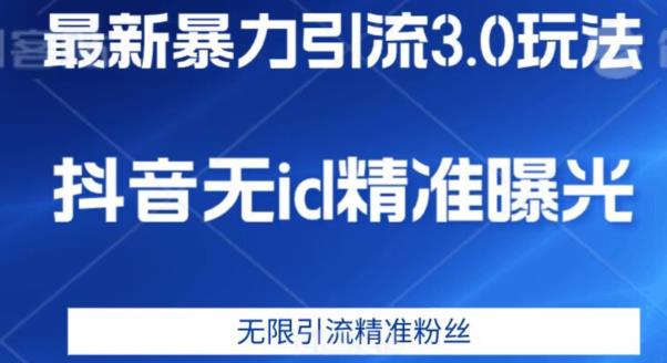 最新暴力引流3.0版本，抖音无id暴力引流各行业精准用户-云帆项目库