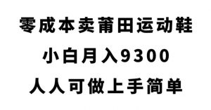 零成本卖莆田运动鞋,小白月入9300,人人可做上手简单【揭秘】-云帆项目库
