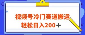 视频号最新冷门赛道搬运玩法,轻松日入200+【揭秘】-云帆项目库
