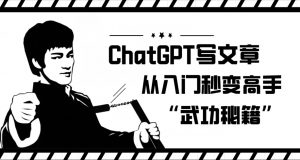 ChatGPT写文章,从入门秒变高手的‘武功秘籍’【揭秘】-云帆项目库