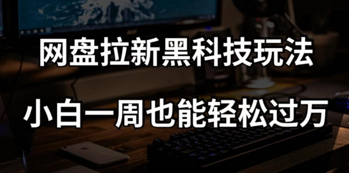 网盘拉新黑科技玩法，小白一周也能轻松过万【全套视频教程+黑科技】【揭秘】-云帆项目库