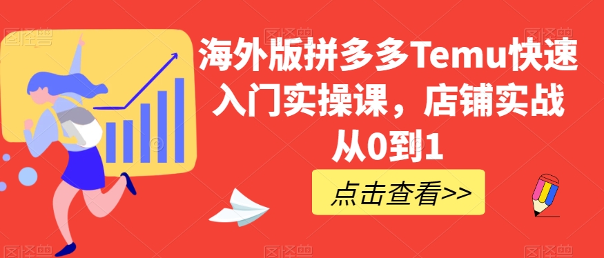 海外版拼多多Temu快速入门实操课，店铺实战从0到1-云帆项目库