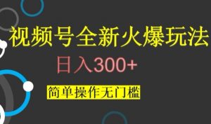 视频号最新爆火玩法,日入300+,简单操作无门槛【揭秘】-云帆项目库