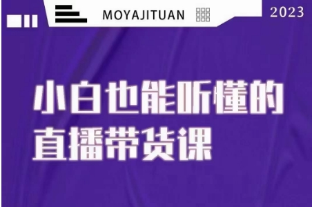 大威本威·能听懂的直播带货课，小白也能听懂，20节完整-云帆项目库