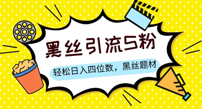 S粉变现，轻松日入四位数，黑丝题材+情感话术【揭秘】-云帆项目库
