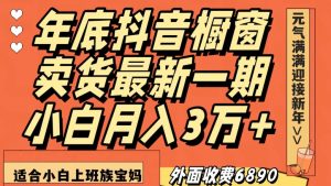 外面收费6890元年底抖音橱窗卖货最新一期,小白月入3万,适合小白上班族宝妈【揭秘】-云帆项目库