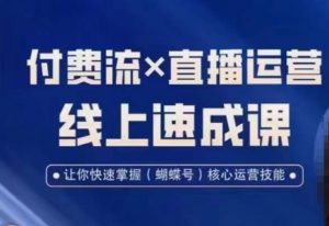 视频号付费流实操课程,付费流✖️直播运营速成课,让你快速掌握视频号核心运营技能-云帆项目库