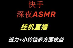 快手深夜ASMR挂机直播,磁力+小铃铛收益(附带工具和5G素材)【揭秘】-云帆项目库