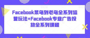Facebook菜鸟到老鸟全系列运营玩法+Facebook专业广告投放全系列课程-云帆项目库