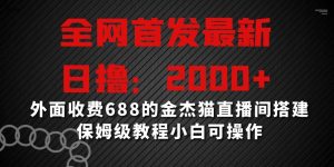 全网首发最新，日撸2000+，外面收费688的金杰猫直播间搭建，保姆级教程小白可操作【揭秘】-云帆项目库