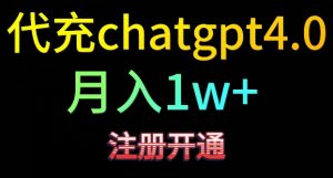 代充chatgpt4,日入500+,精准引流,暴力变现【揭秘】-云帆项目库