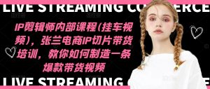 IP剪辑师内部课程(挂车视频)(更新12月),张兰电商IP切片带货培训,教你如何制造一条爆款带货视频-云帆项目库