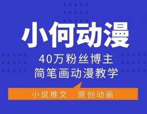 小何动漫简笔画动漫教学,40万粉丝博主课程,可做伙伴计划、分成计划、接广告等-云帆项目库