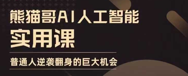 AI人工智能实用课，实在实用实战，普通人逆袭翻身的巨大机会-云帆项目库
