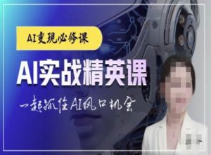 AI实战精英课,chatgptAI实战教程,一起抓住AI风口的机会-云帆项目库