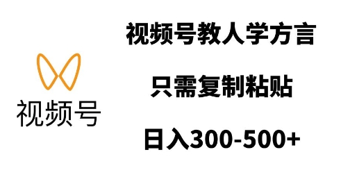 视频号教人学方言，只需复制粘贴，日入多张-云帆项目库