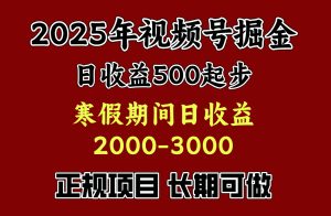 寒假期间一天收益2000 ,小白一天就能上手-云帆项目库